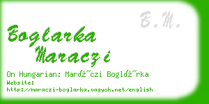 boglarka maraczi business card